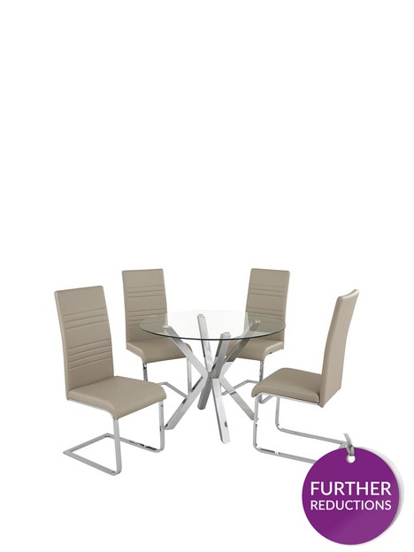 chopstick-100-cm-round-glass-dining-table-4-chairs