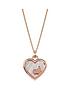  image of radley-18k-rose-gold-plated-sterling-silver-and-mother-of-pearl-heart-dog-pendant-ladies-necklace