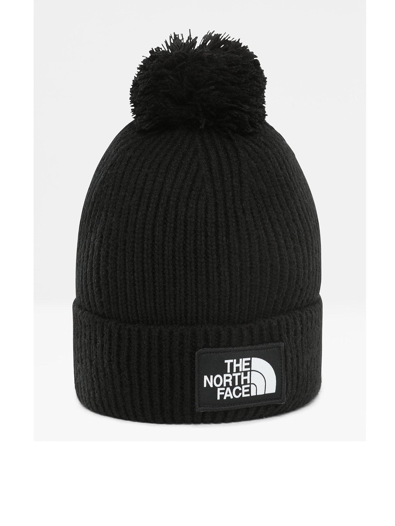 north face logo beanie