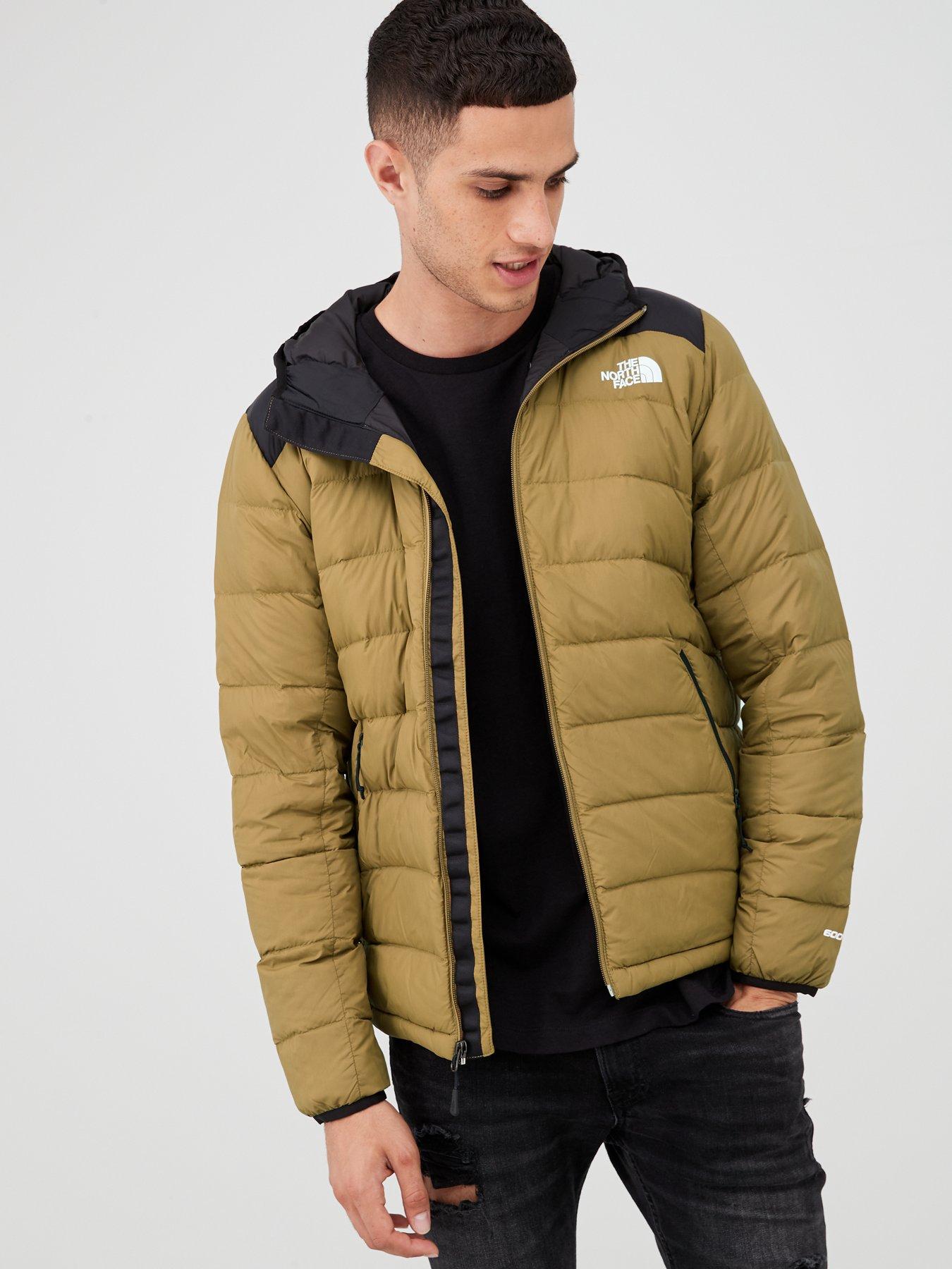 khaki north face coat