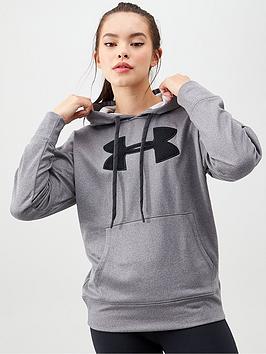 Under Armour Under Armour Synthetic Fleece Chenille Logo  Hoodie - Grey Picture