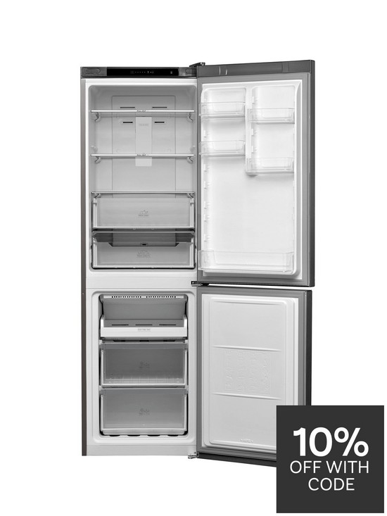 stillFront image of hotpoint-day1-h3t811iox1-60cmnbspwide-total-no-frost-fridge-freezer--nbspinox