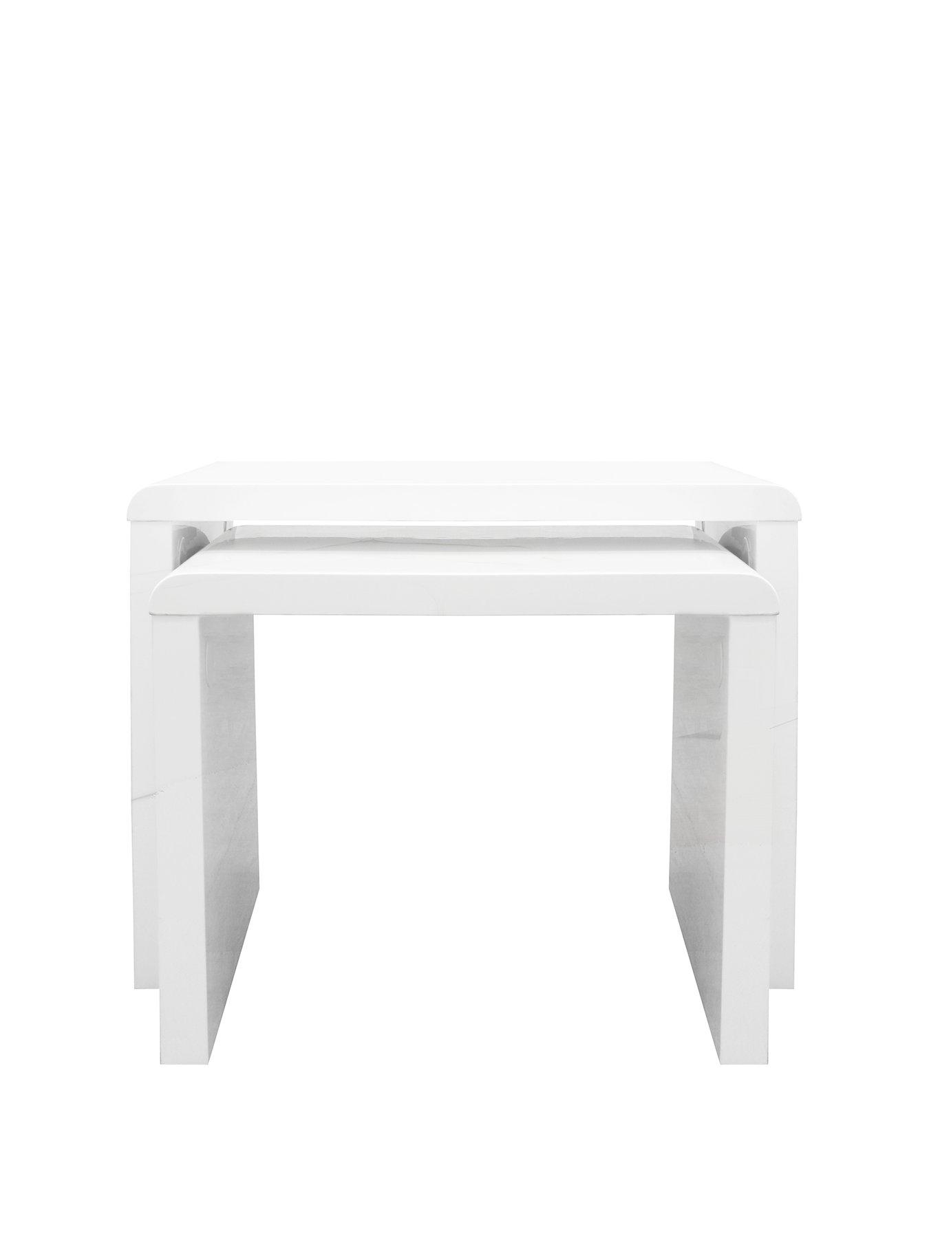 White gloss nest on sale of tables next