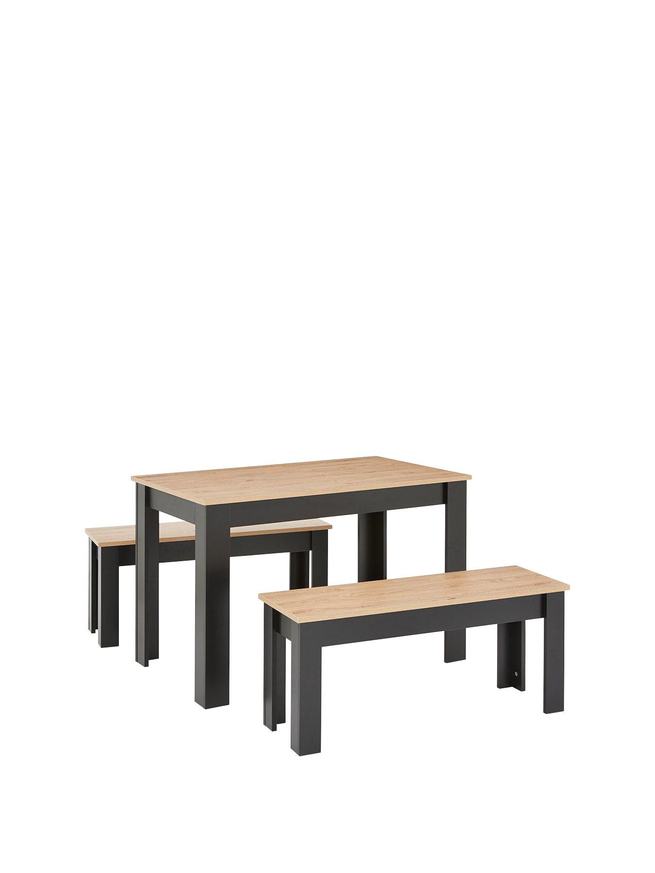 Boston 120 Cm Dining Table And 2 Benches Littlewoods Com