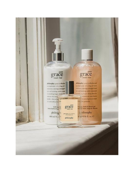 stillFront image of philosophy-pure-grace-nude-rose-body-lotion-480ml