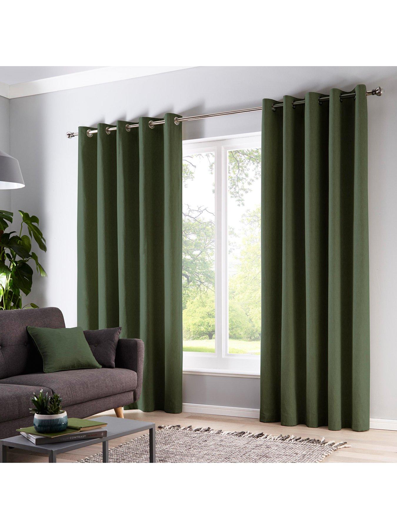 Image 1 of 2 of Fusion Sorbonne Lined Eyelet&nbsp;Curtains