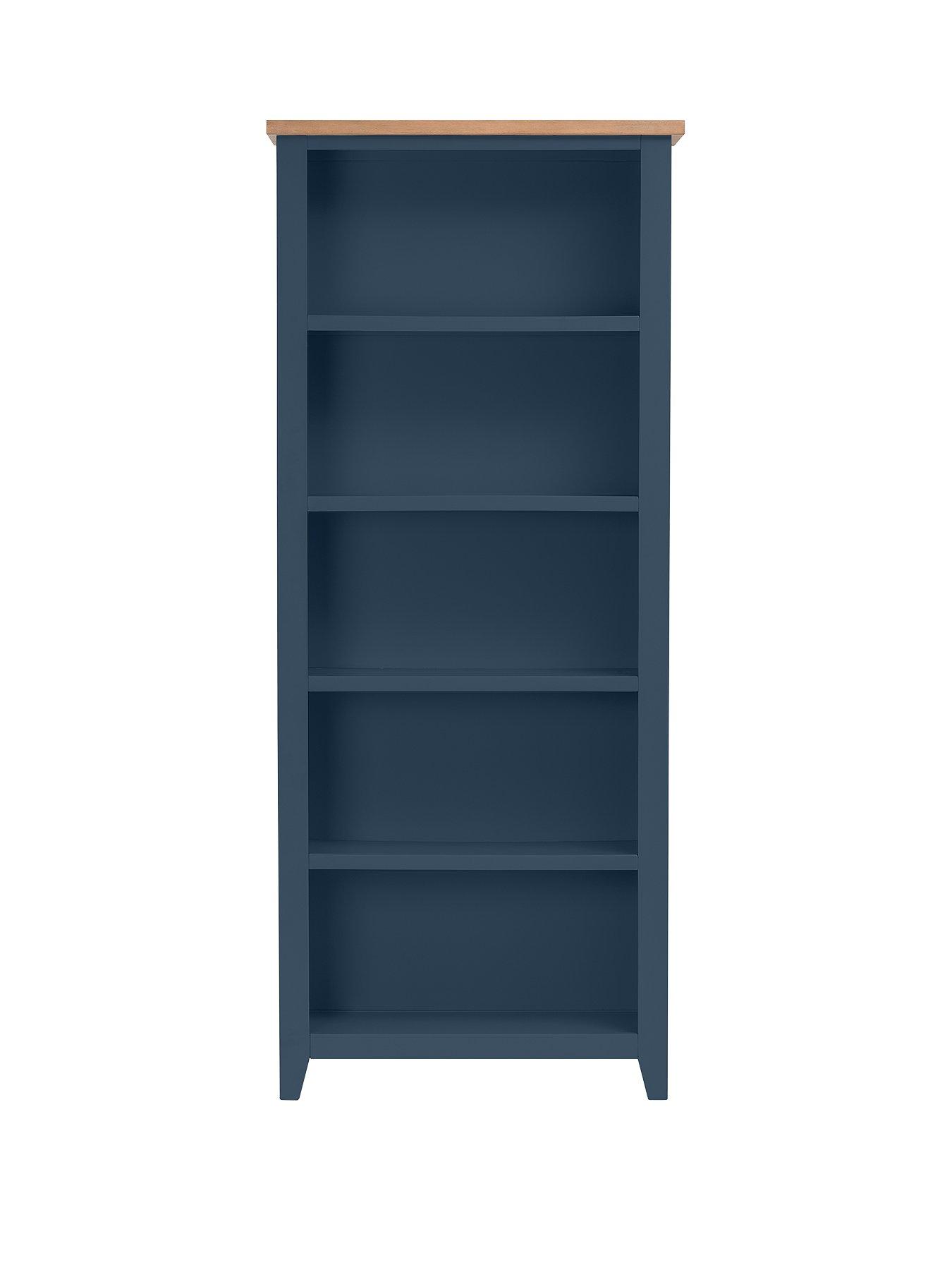 Julian Bowen Richmond Ready Assembled Bookcase Midnight Blue