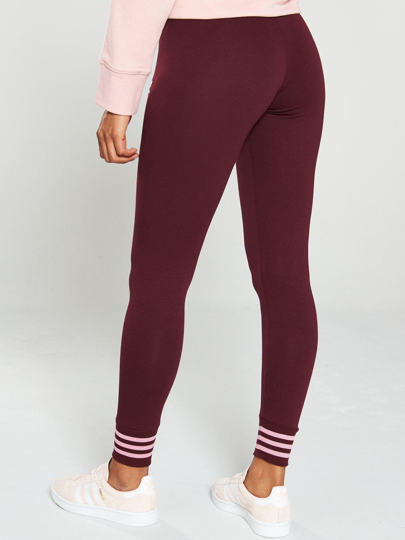 adidas burgundy tights
