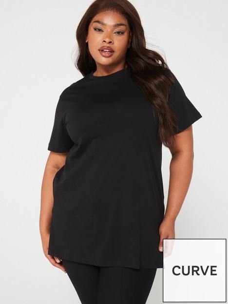 v-by-very-curve-splitnbsphem-tunic-t-shirt-black