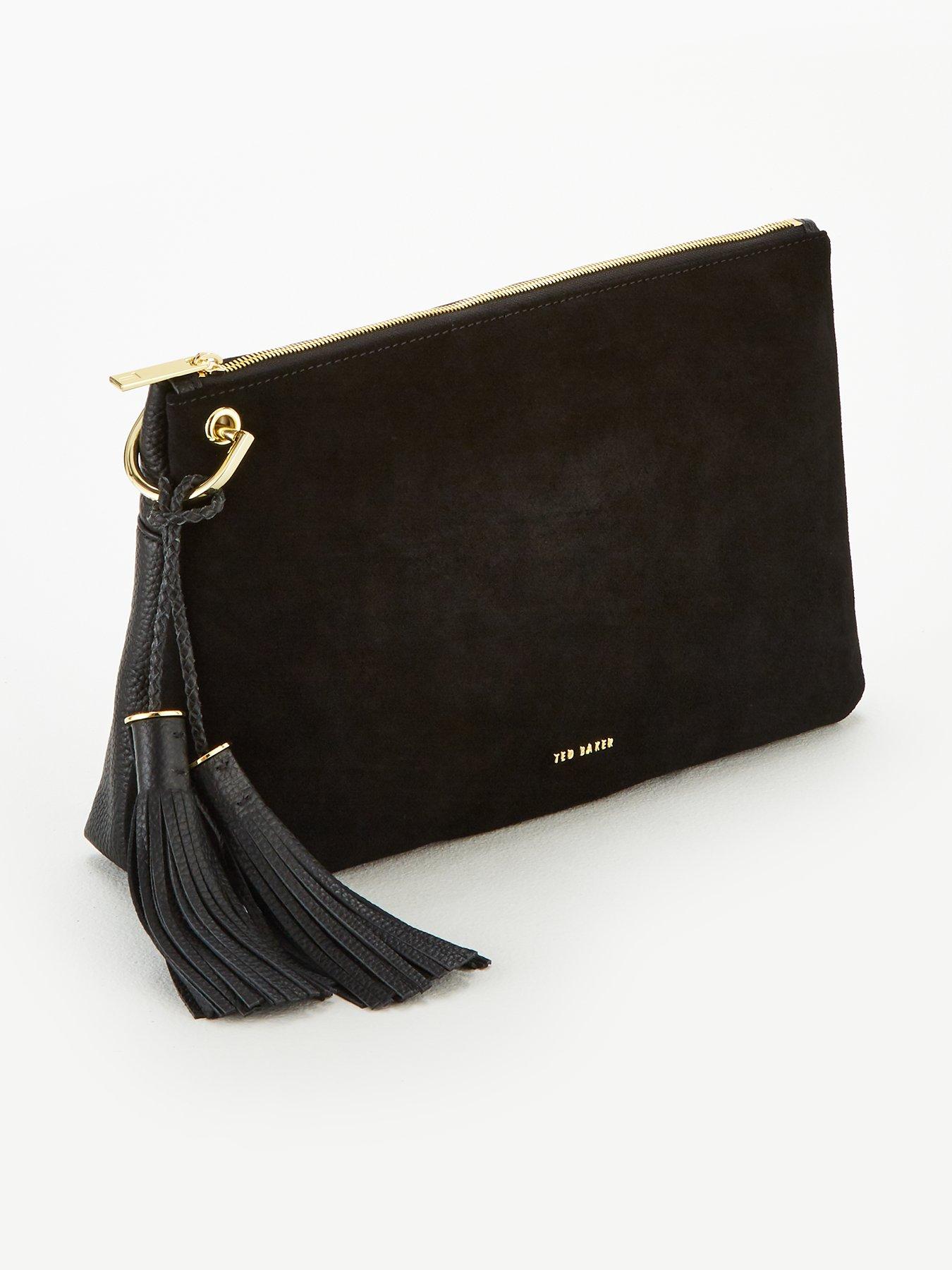 ted baker black clutch bag