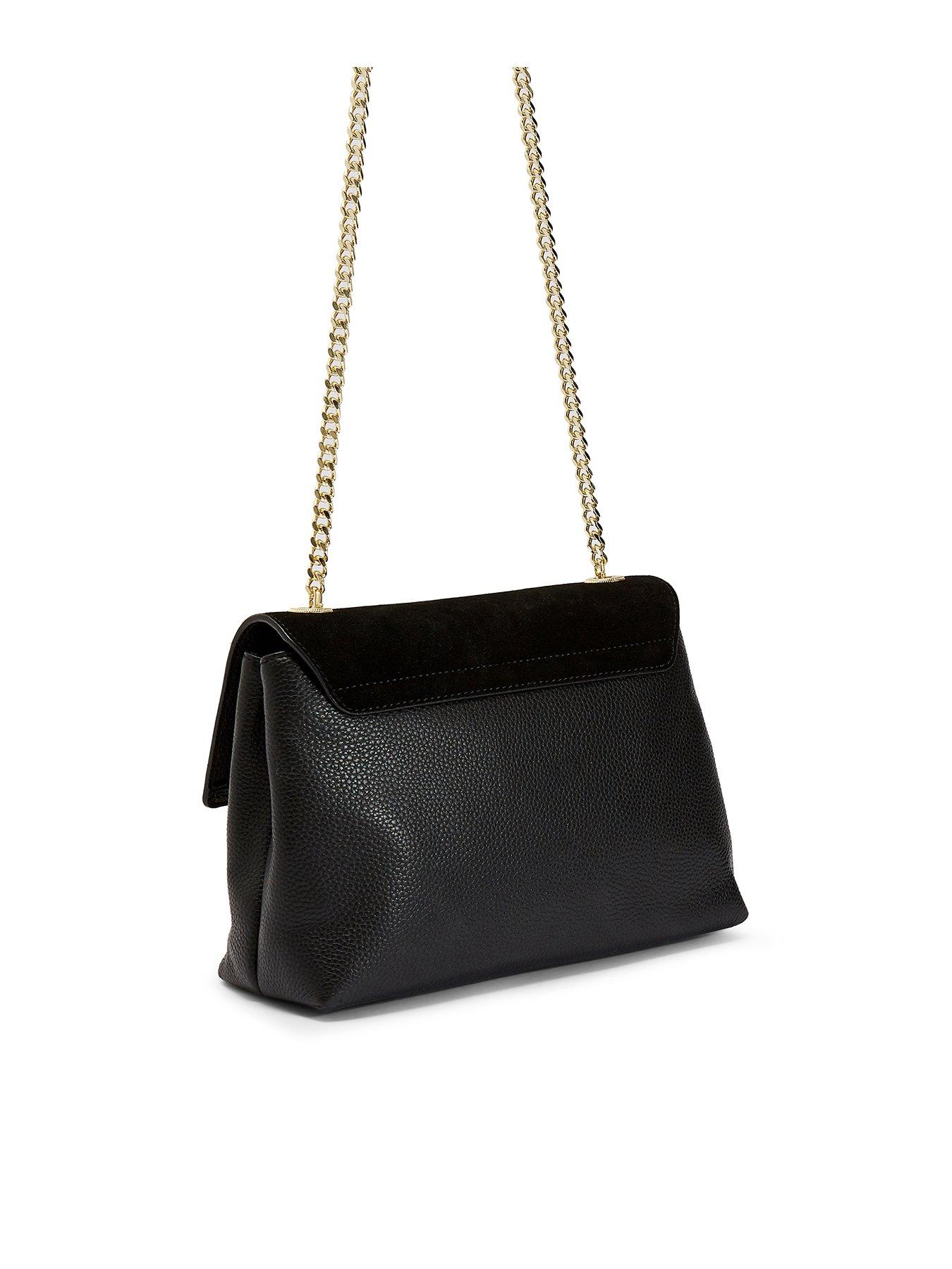 helena suede padlock cross body bag