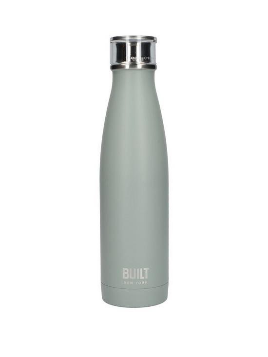 front image of built-hydration-double-walled-stainless-steel-17oz-water-bottle-ndash-grey