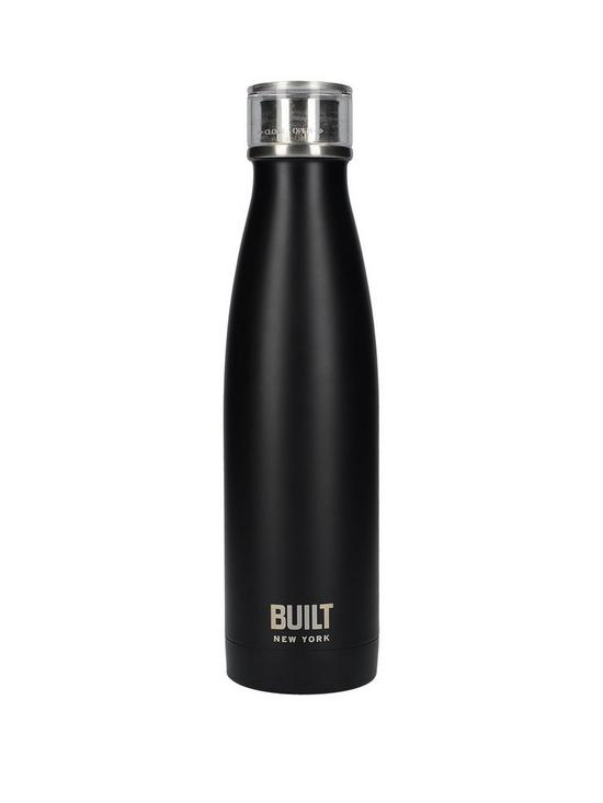 front image of built-hydration-double-walled-stainless-steel-17oz-water-bottle-ndash-black