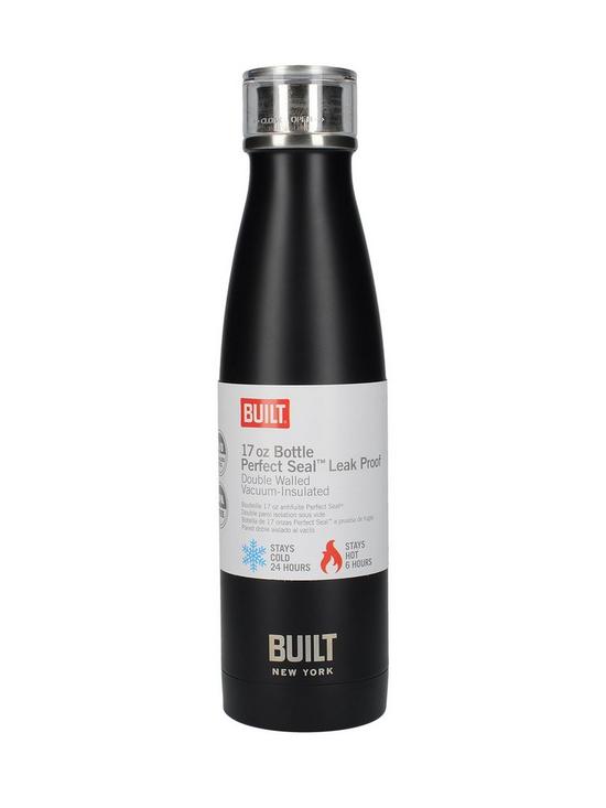 stillFront image of built-hydration-double-walled-stainless-steel-17oz-water-bottle-ndash-black