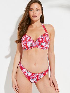Pour Moi Pour Moi Santa Monica Padded Halter Underwired Bikini Top - Red  ... Picture