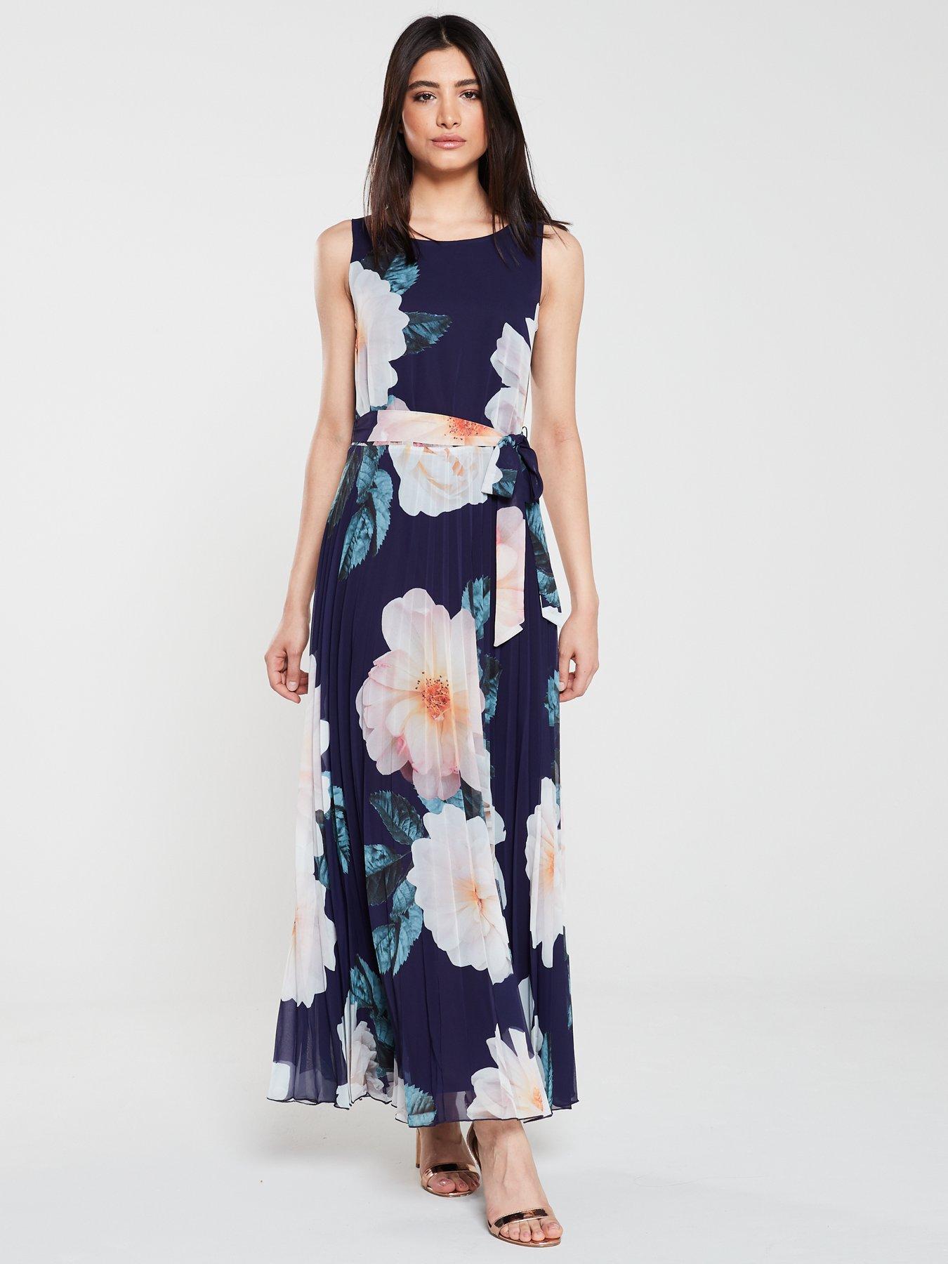 wallis spring bloom pleat skirt maxi dress