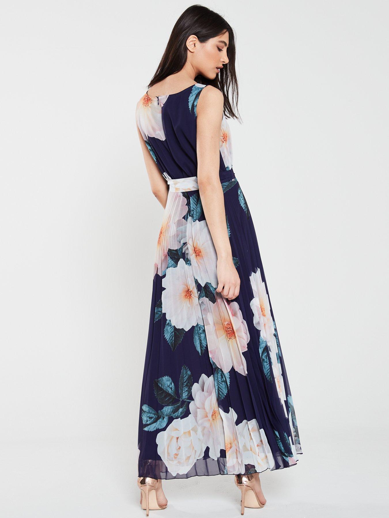 wallis spring bloom pleat skirt maxi dress