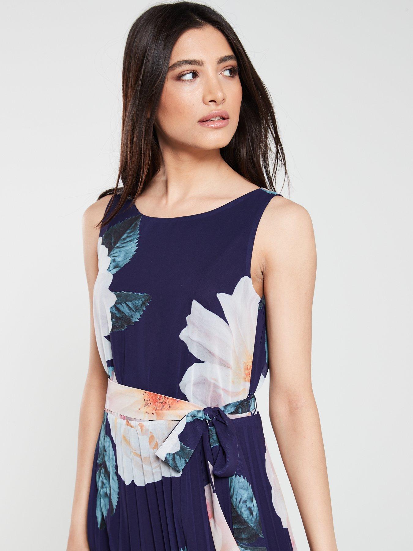 wallis spring bloom pleat maxi dress