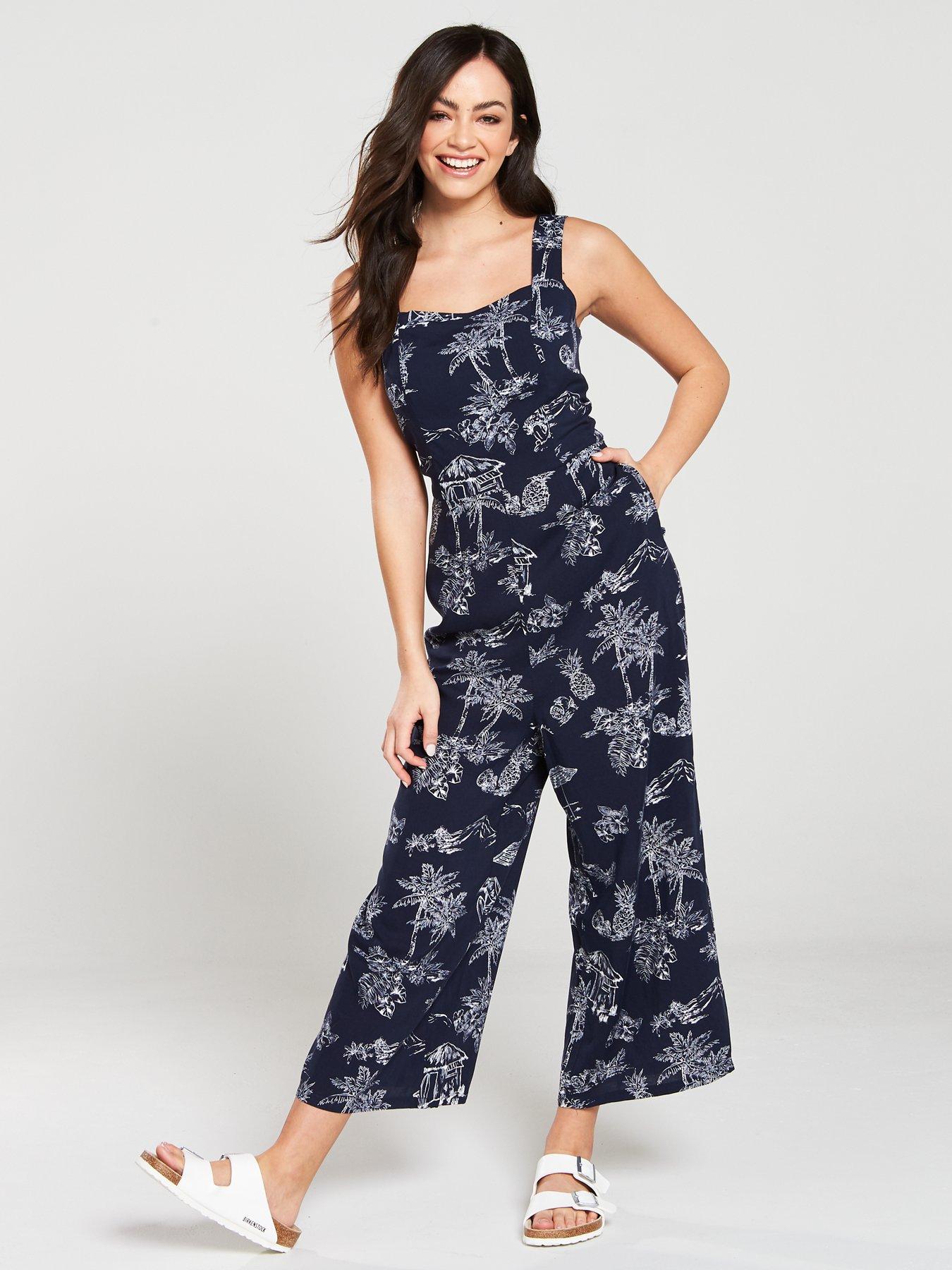 warehouse navy jumpsuit
