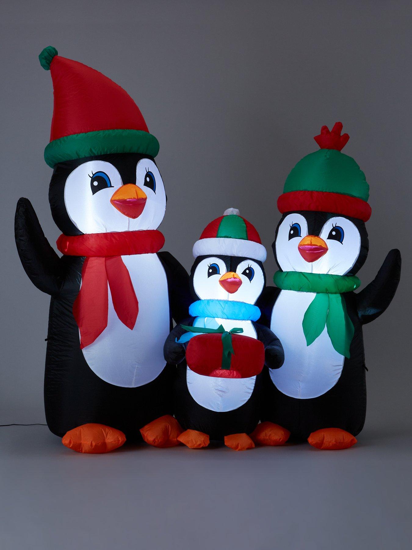 5ft Inflatable Penguin Family Outdoor Christmas Decoration