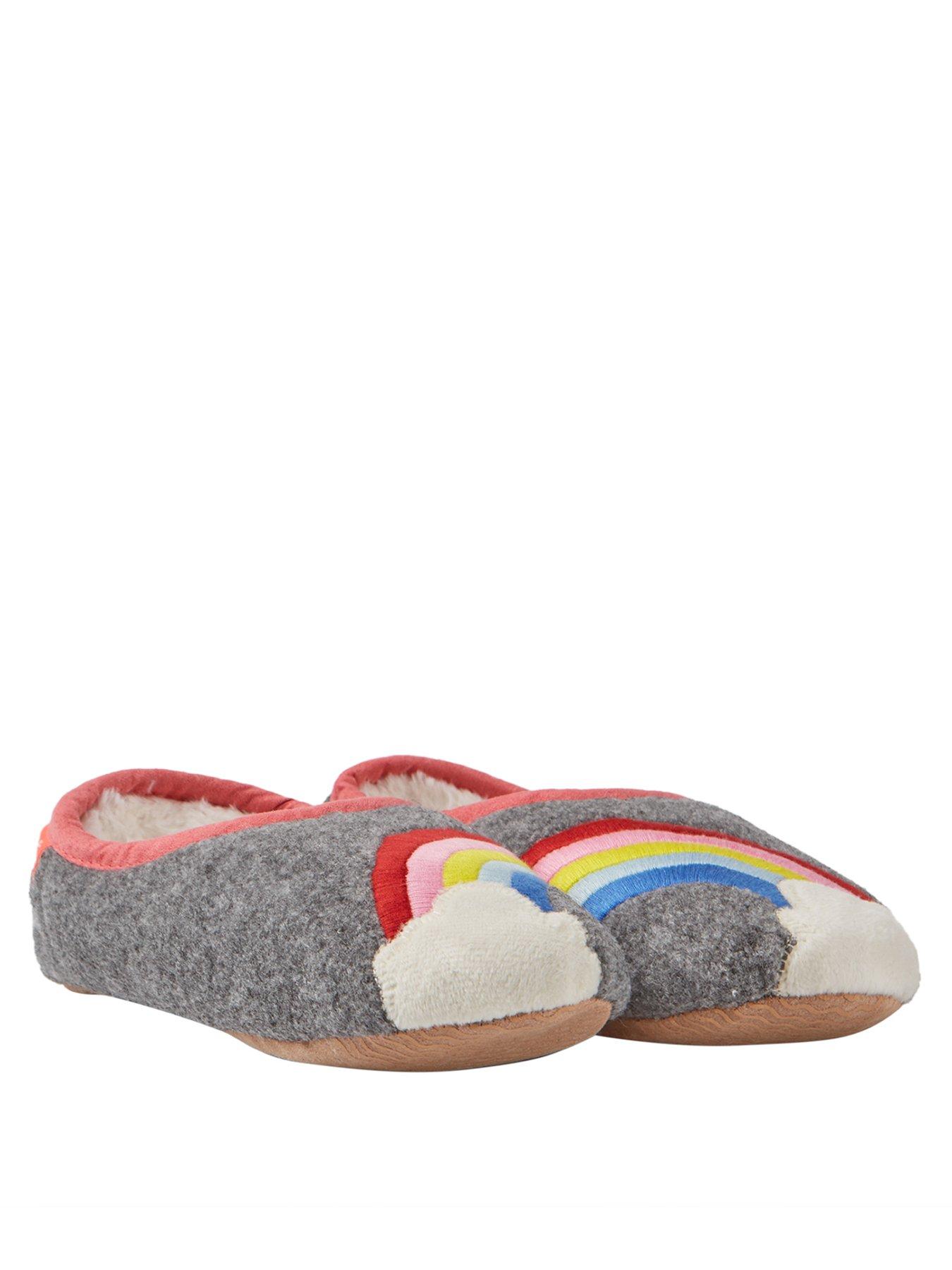 girls rainbow slippers