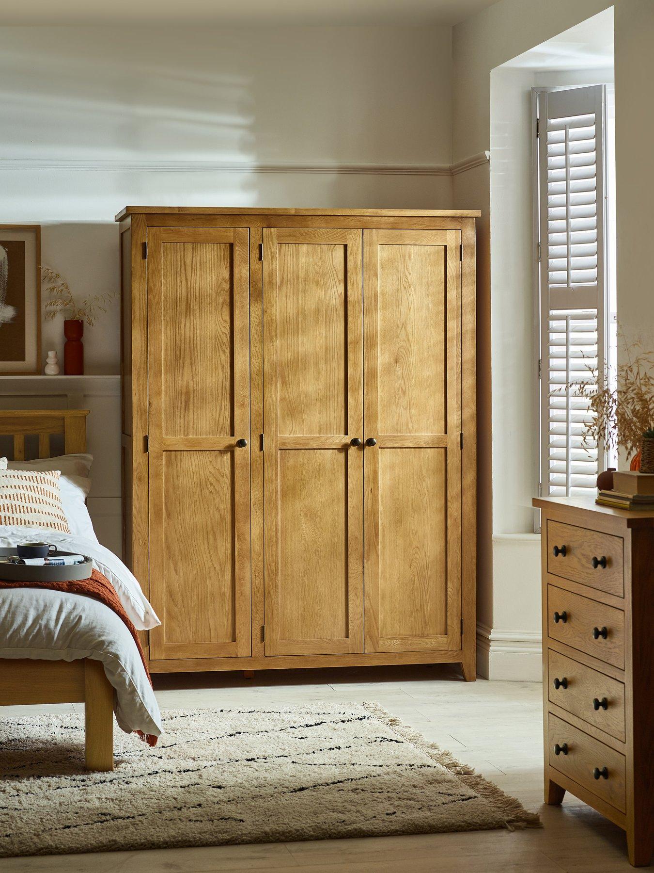 Image 1 of 7 of Julian Bowen Marlborough 3 Door Wardrobe with Fitted Interior