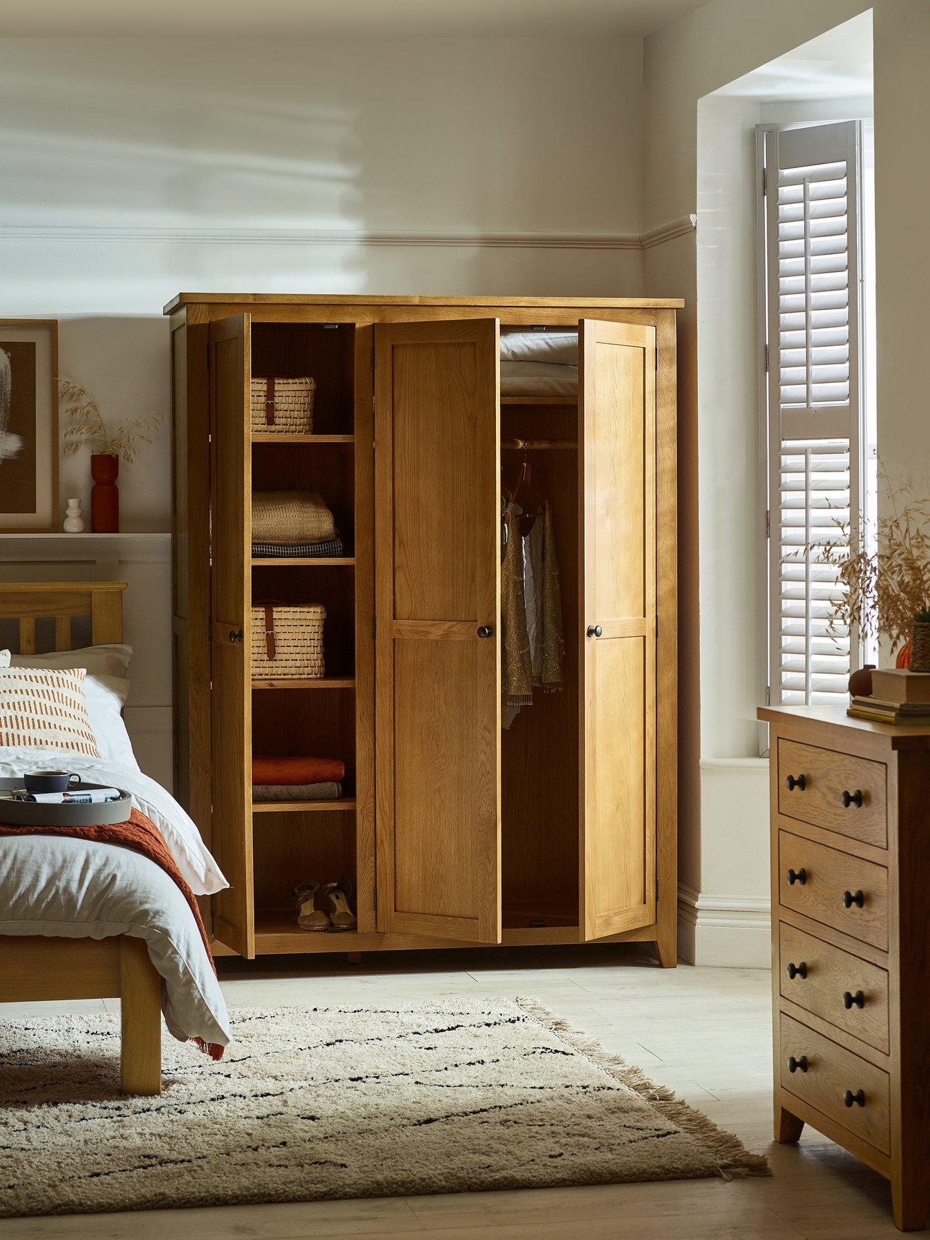Image 3 of 7 of Julian Bowen Marlborough 3 Door Wardrobe with Fitted Interior