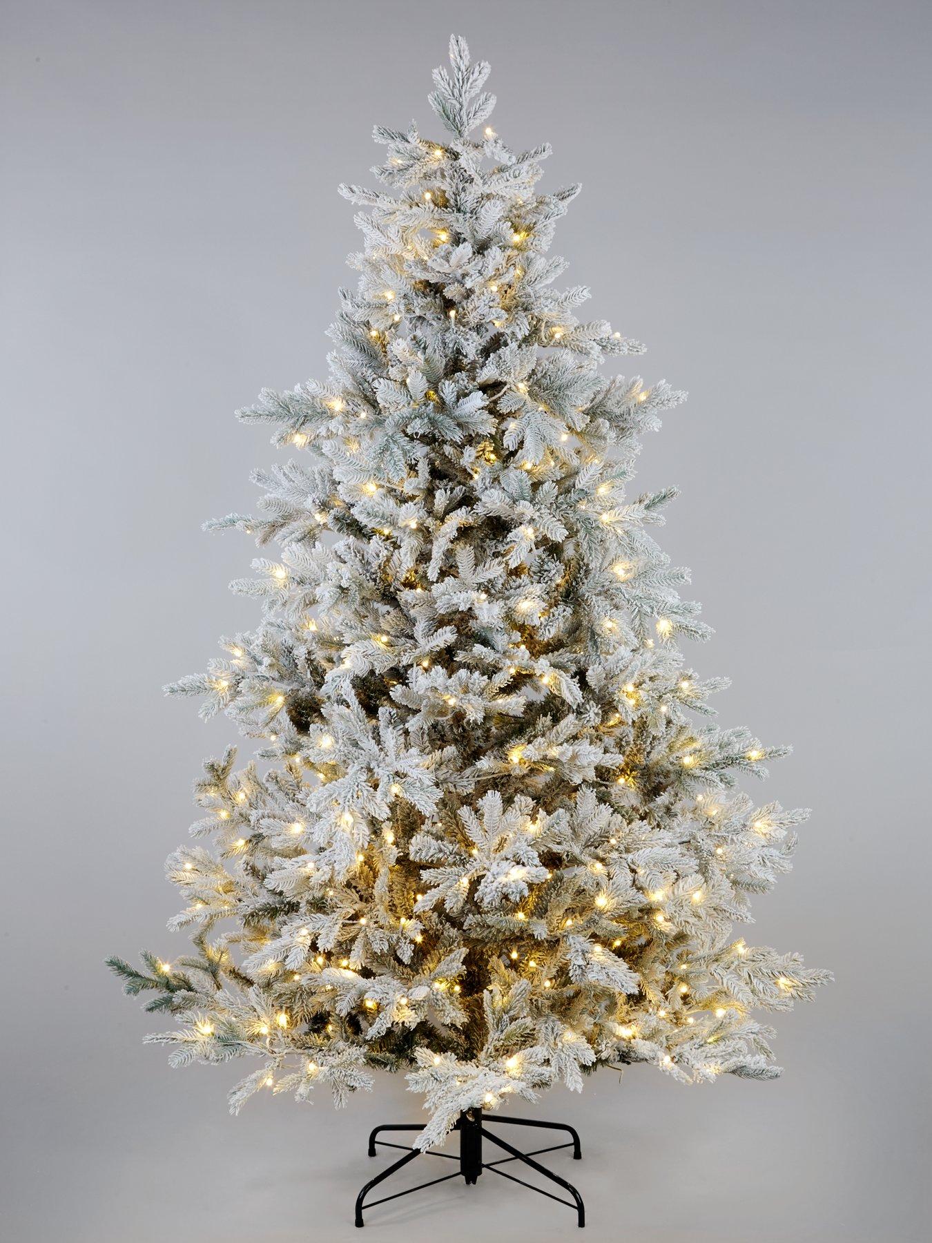 PreLit Frosted RealLook BellShaped Christmas Tree 6ft