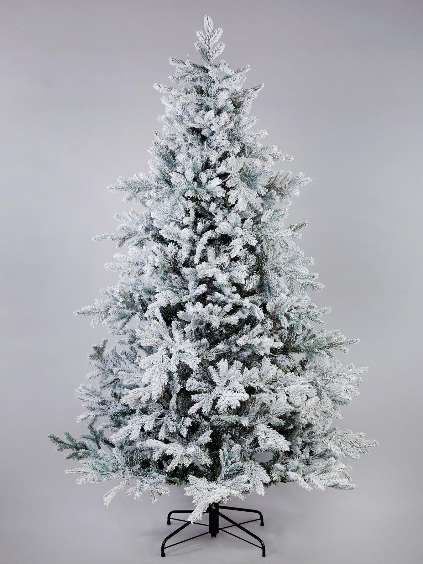 PreLit Frosted RealLook BellShaped Christmas Tree 6ft