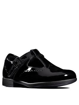 Clarks Clarks Scala Seek T-Bar School Shoes - Black Patent Picture