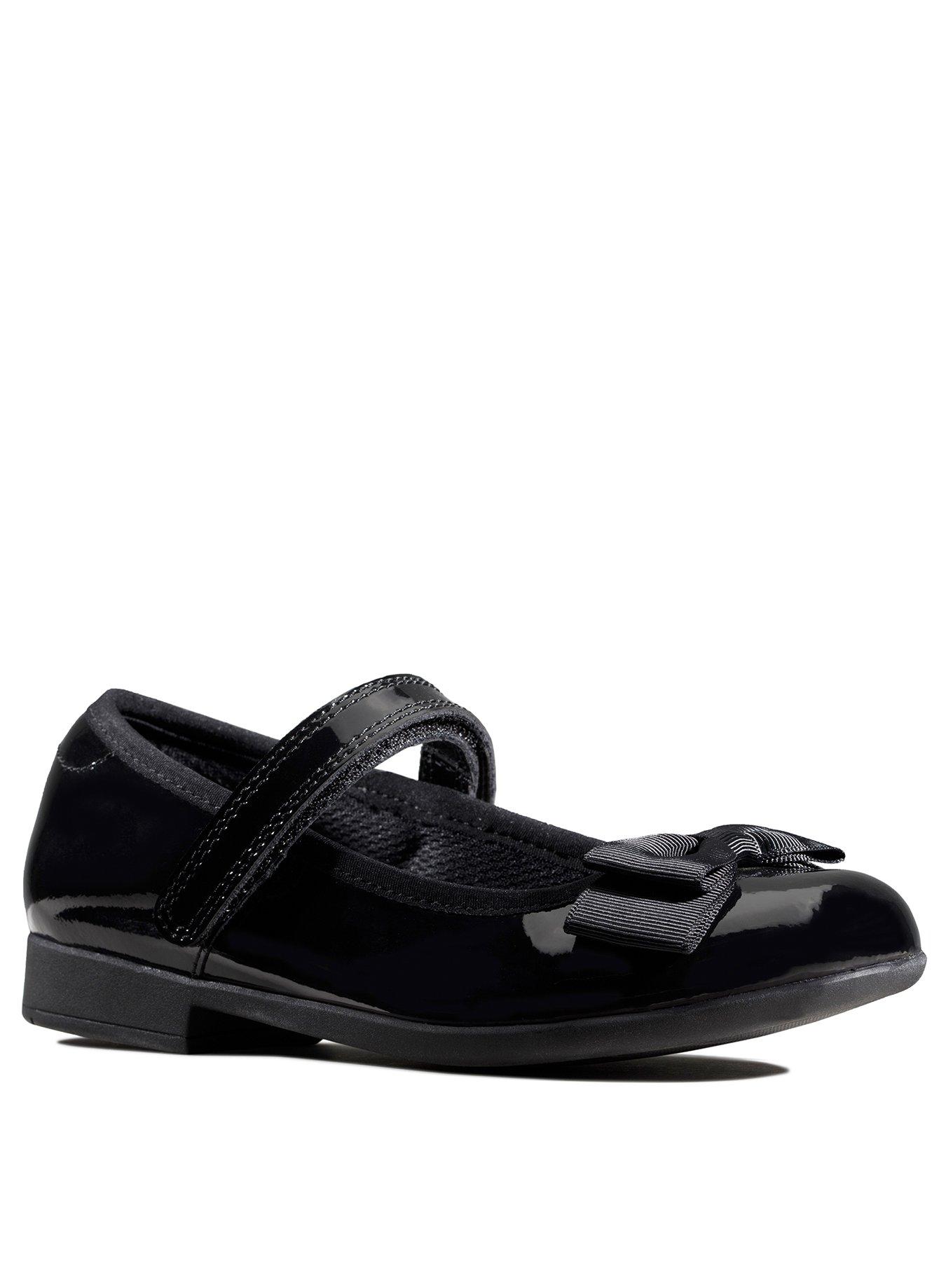 undefined Kid Scala Tap Patent Bow School Shoes - Black