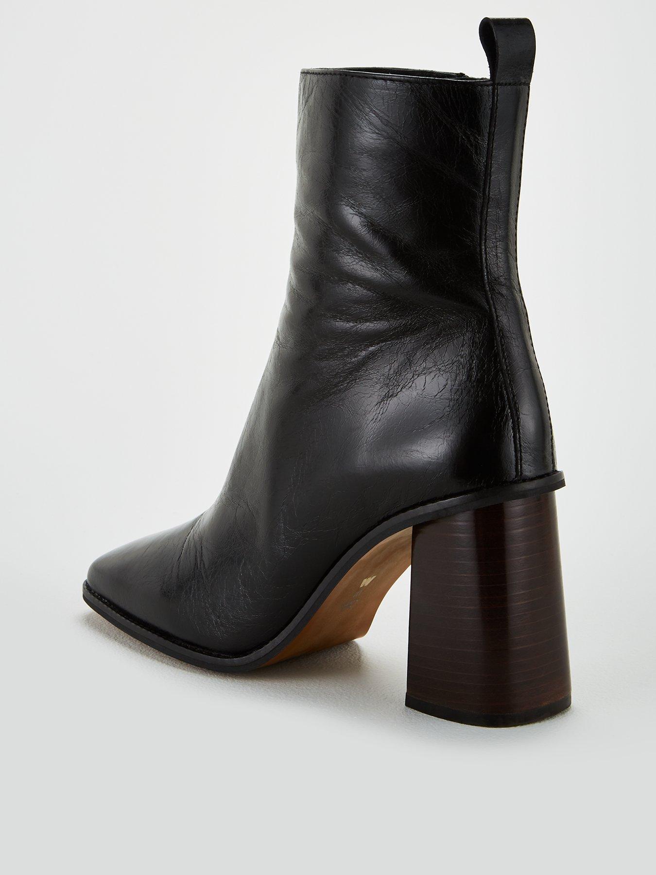 whistles black ankle boots