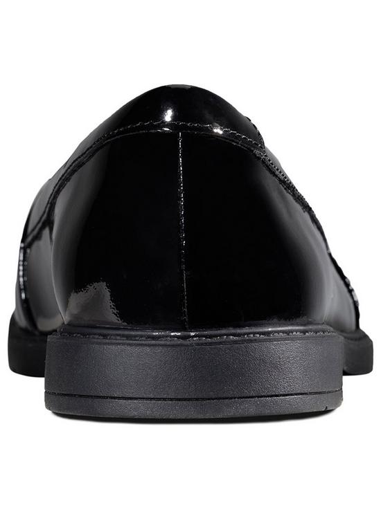 stillFront image of clarks-girlsnbspyouth-scala-bright-loafers-black-patent