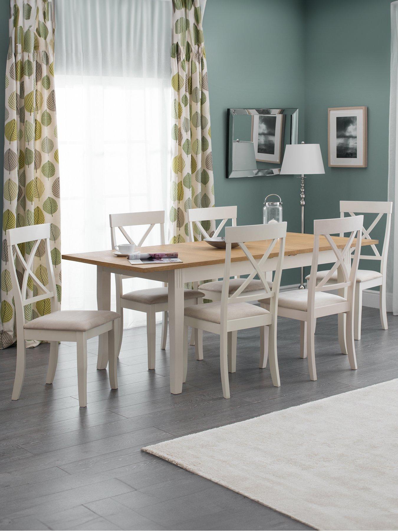 Julian Bowen Davenport 150 - 189 cm Extending Dining Table + 6 Chairs