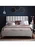  image of michelle-keegan-home-phoebe-velvet-bed-frame-with-mattress-options-buy-and-save