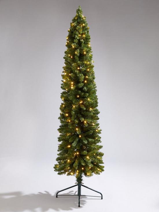 front image of pre-lit-pencil-christmas-tree-6ft