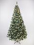  image of snow-tipped-christmas-tree-with-pinecone-lights-7-ft