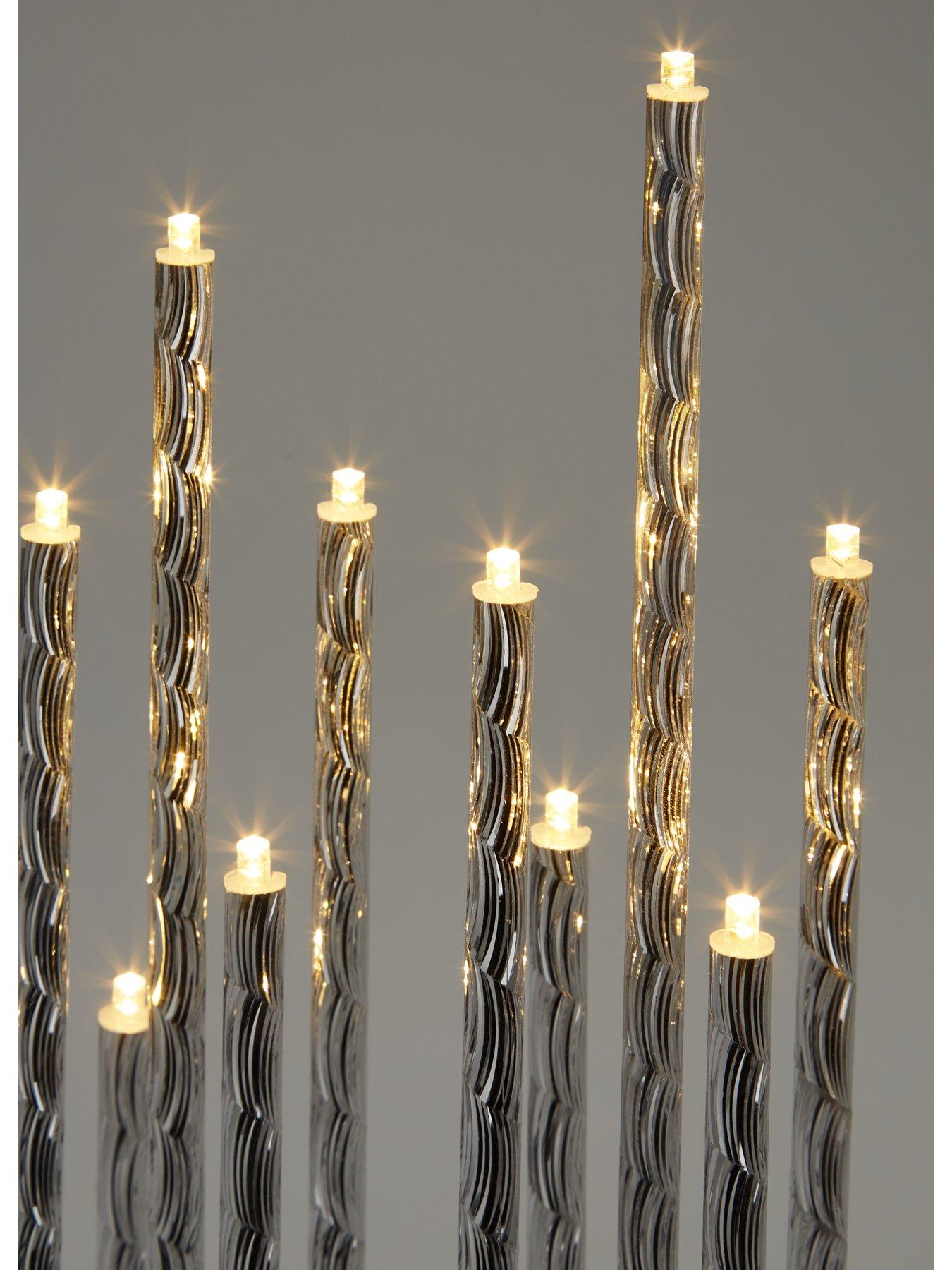 Image 4 of 4 of Very Home Silver Tube Table Lights Christmas Decoration