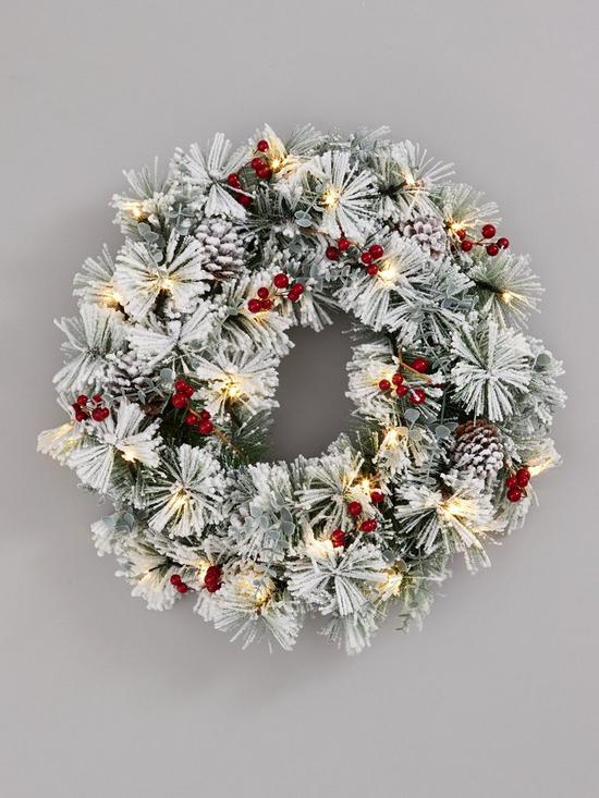 stillFront image of bavarian-pre-lit-christmas-wreath