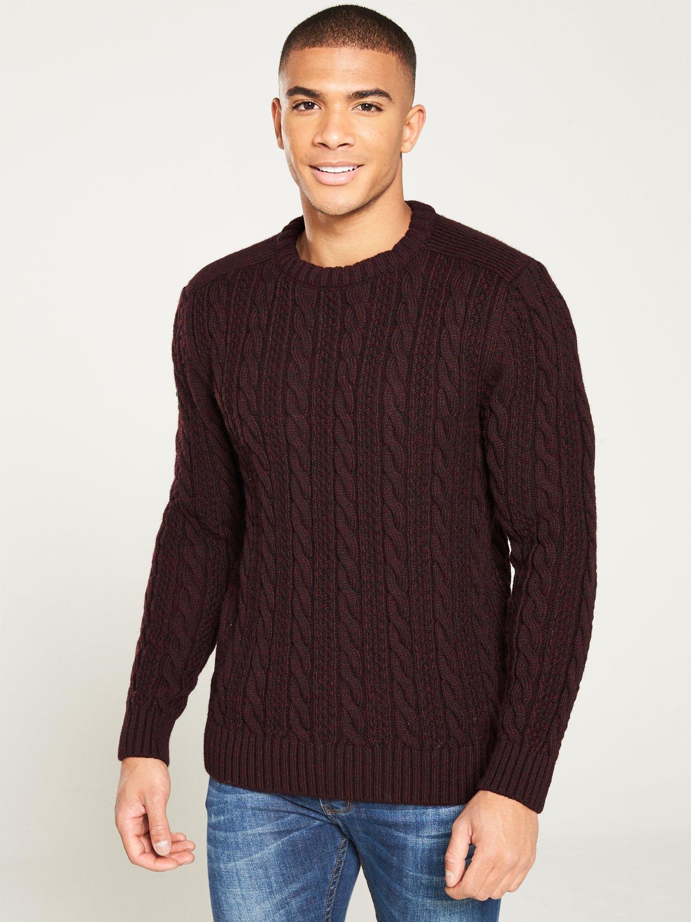 superdry burgundy jumper