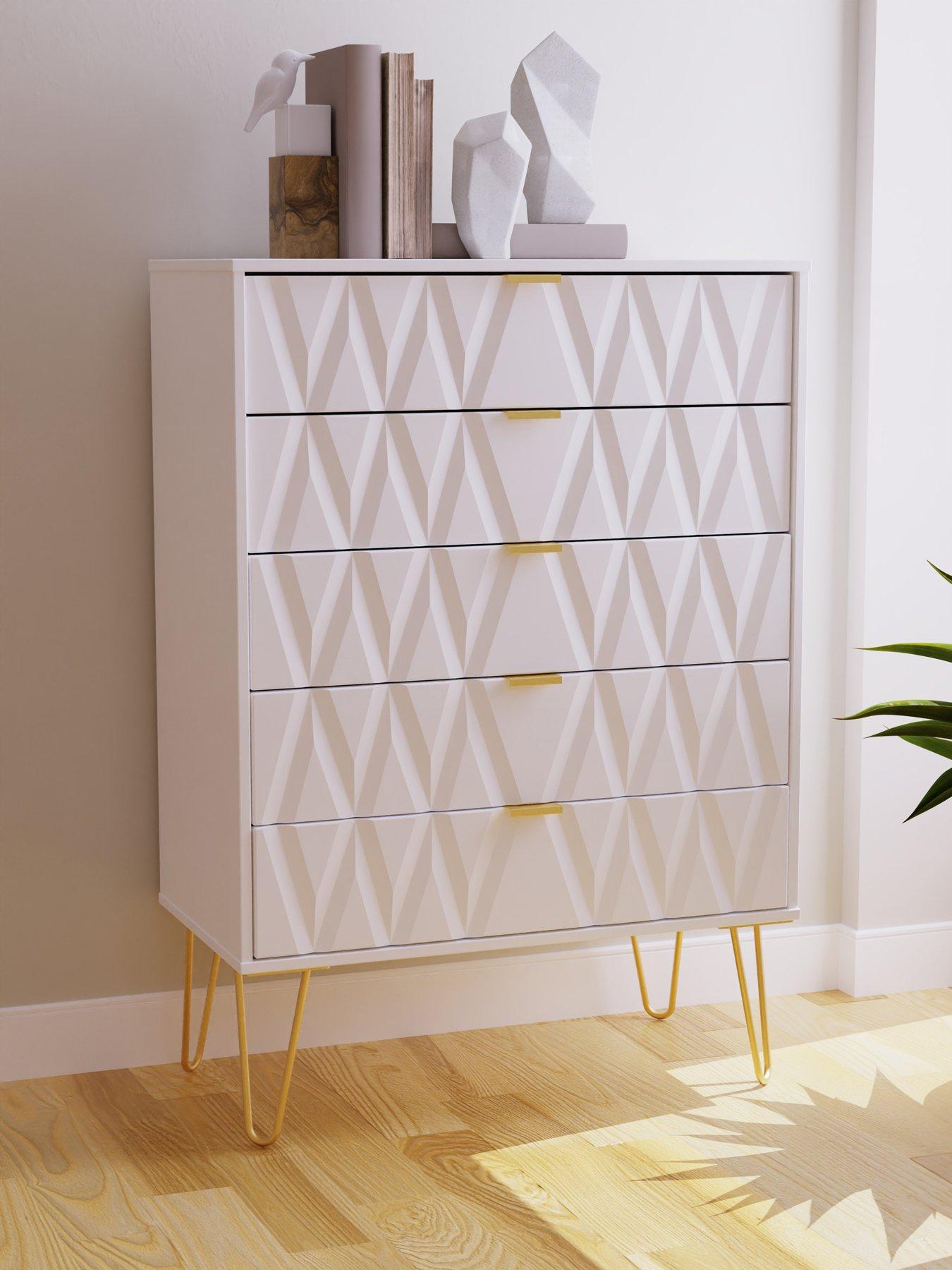 SWIFT Versailles Ready Assembled 5 Drawer Chest - FSC® Certified