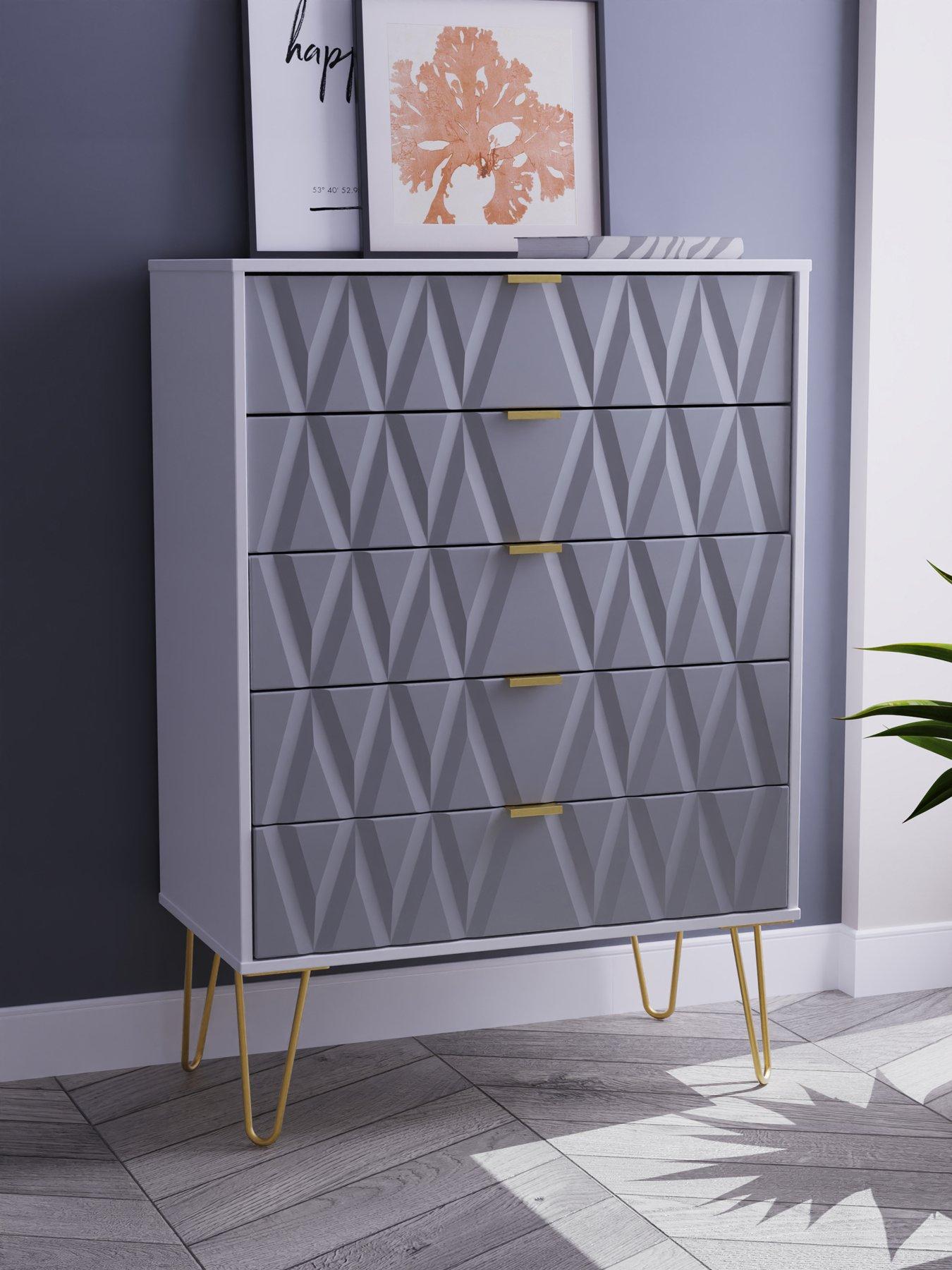 SWIFT Versailles Ready Assembled 5 Drawer Chest - FSC® Certified