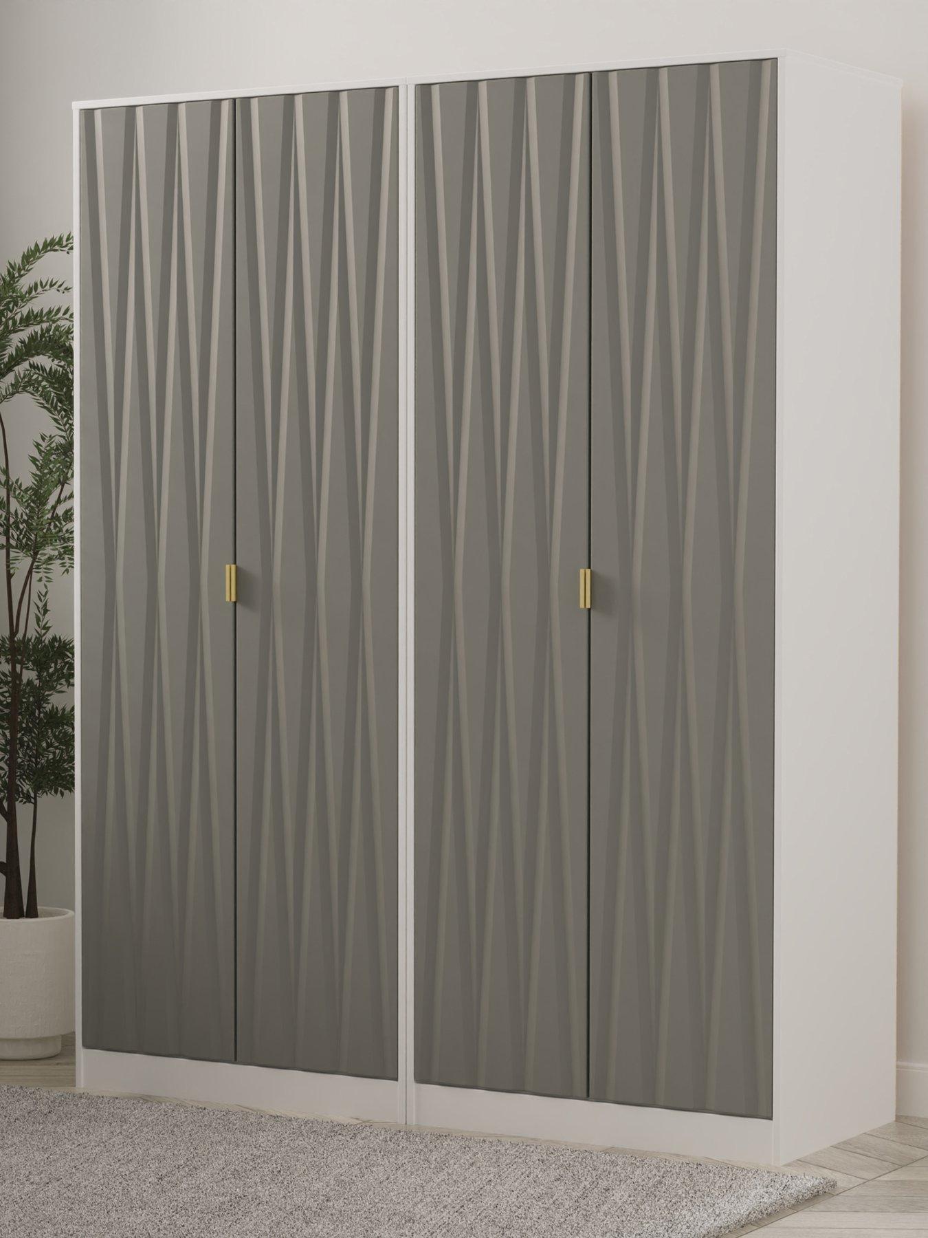 undefined Versailles Part Assembled 4 Door Wardrobe - FSC® Certified