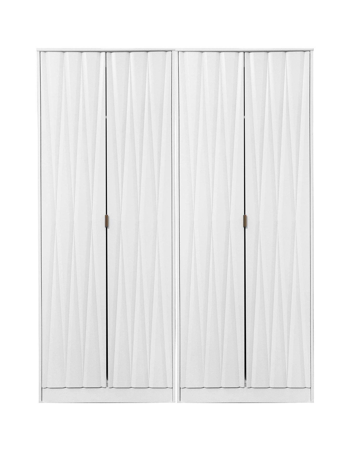  image of swift-versailles-part-assembled-4-door-wardrobenbsp--fscreg-certified