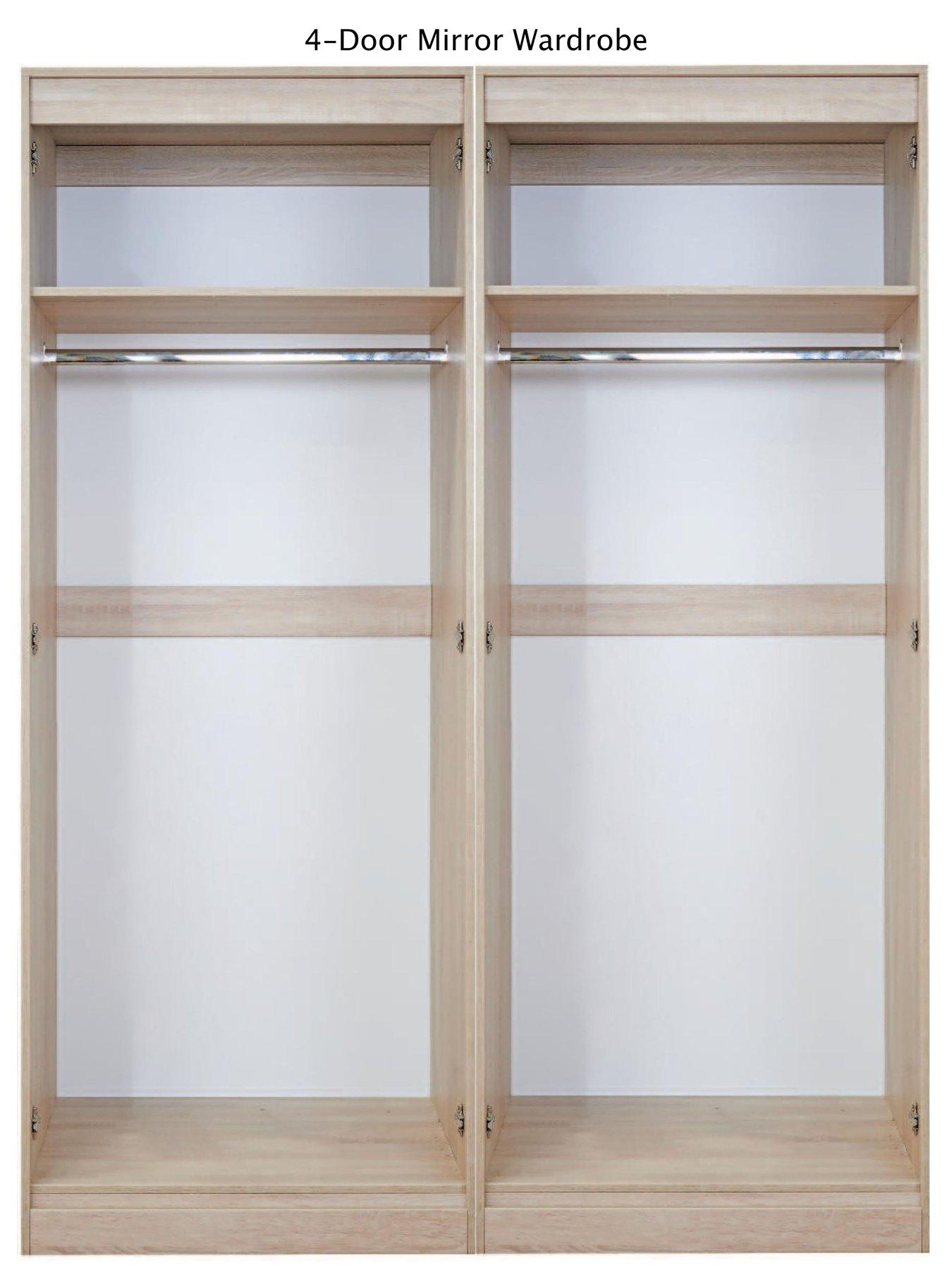  image of swift-versailles-part-assembled-4-door-wardrobenbsp--fscreg-certified
