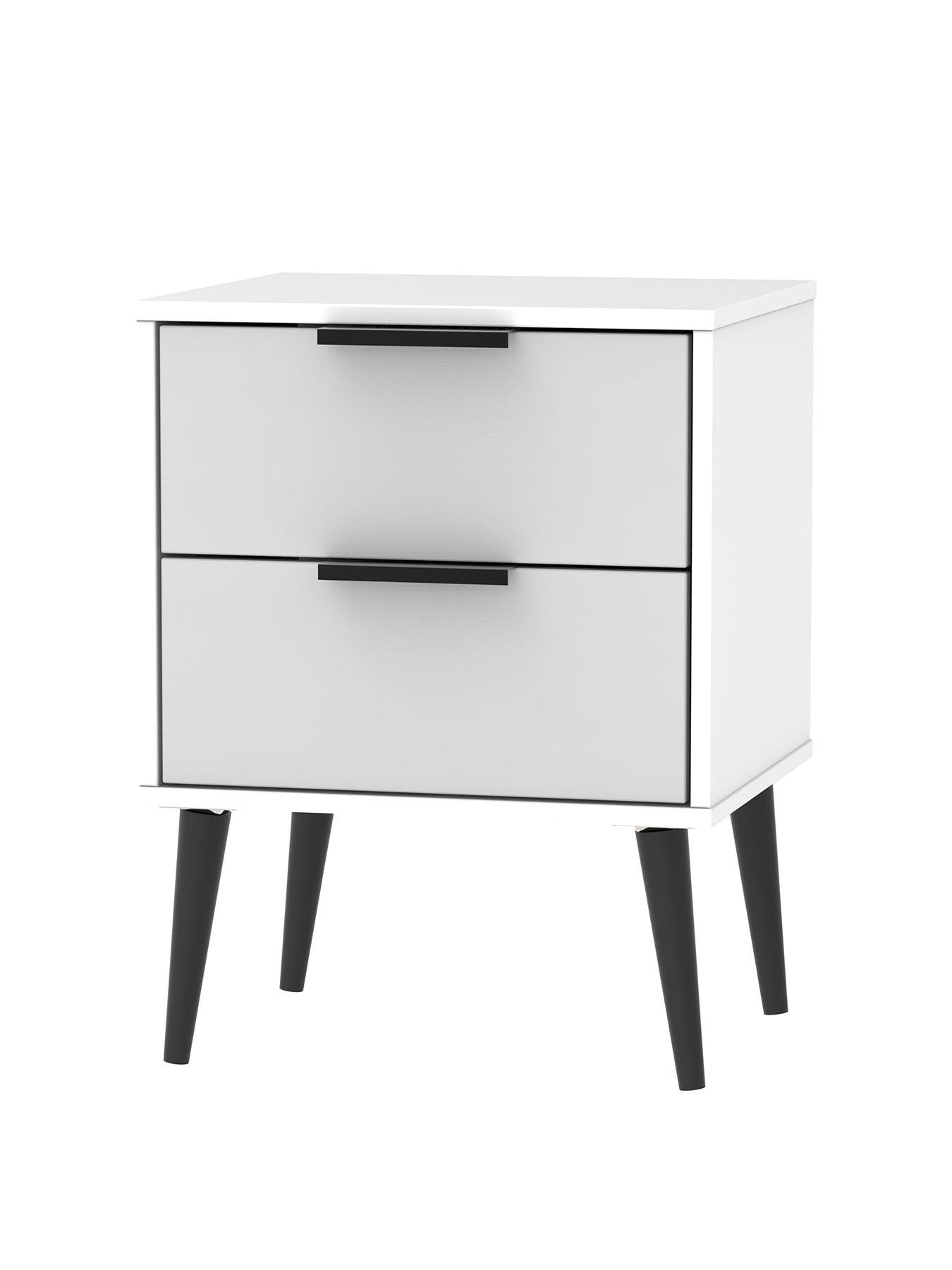 white bedside dresser