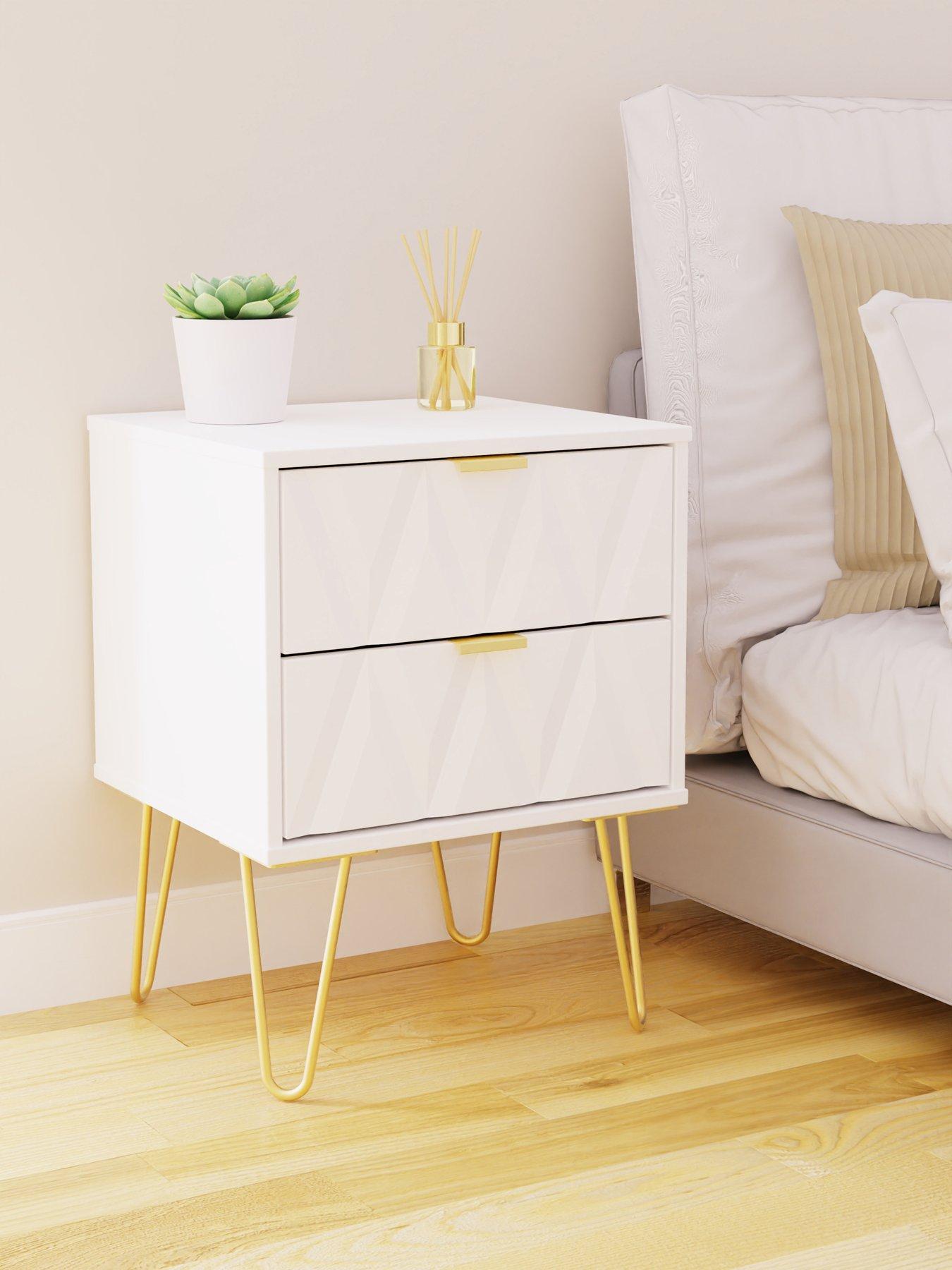 SWIFT Versailles Ready Assembled 2 Drawer Bedside Chest - FSC® Certified