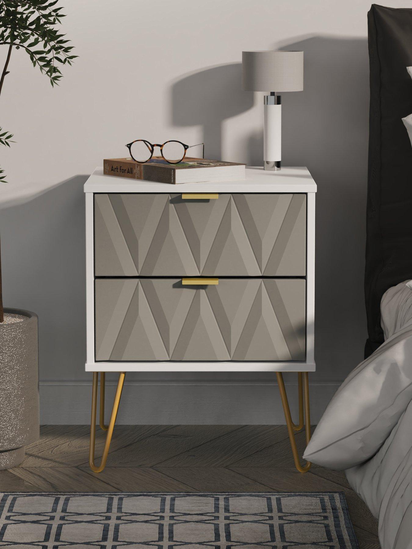 SWIFT Versailles Ready Assembled 2 Drawer Bedside Chest - FSC® Certified