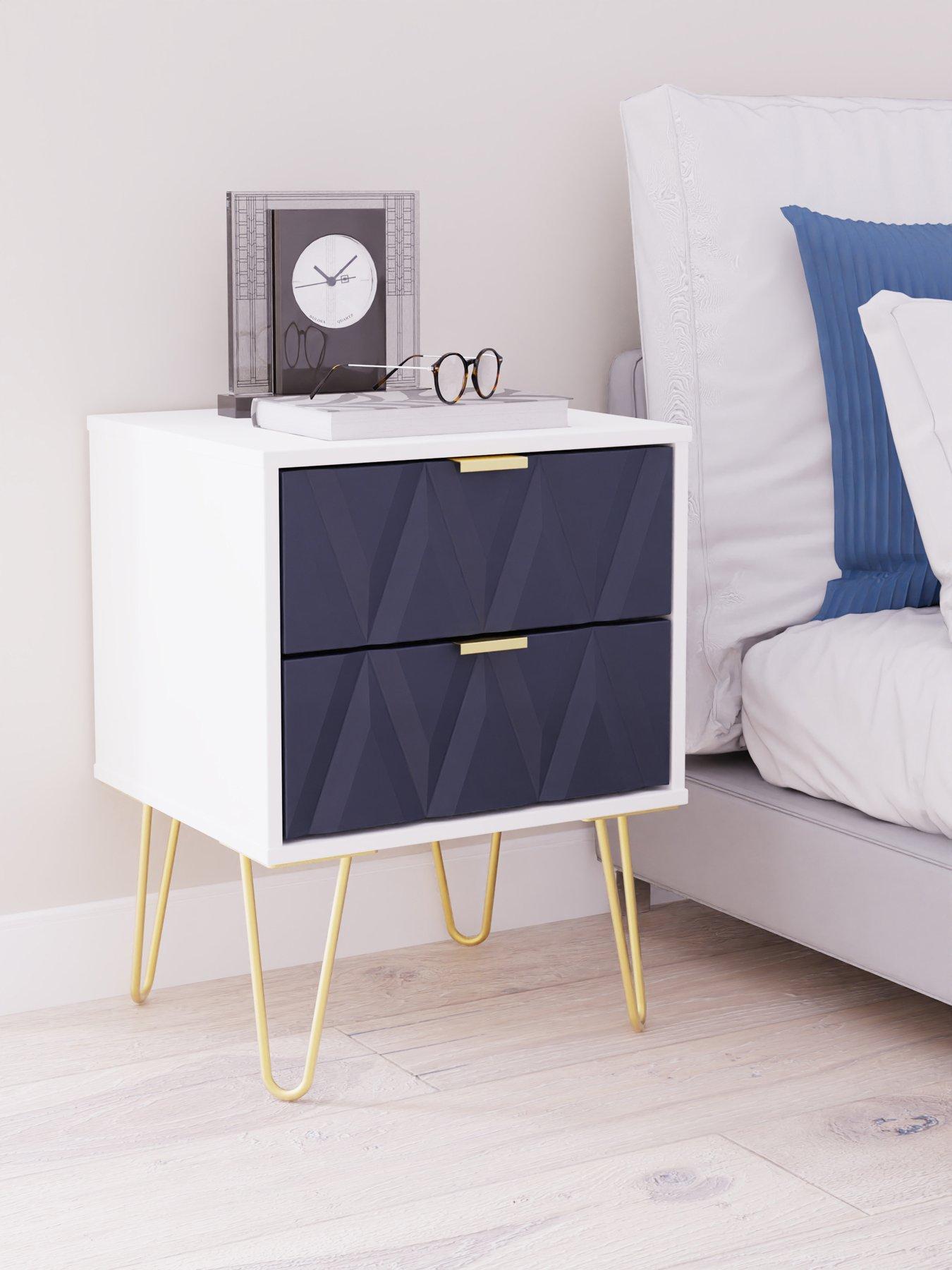 SWIFT Versailles Ready Assembled 2 Drawer Bedside Chest - FSC® Certified