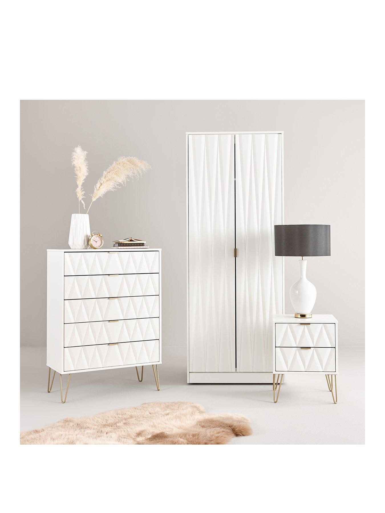  image of swift-versailles-ready-assembled-2-drawer-bedside-chestnbsp--fscreg-certified